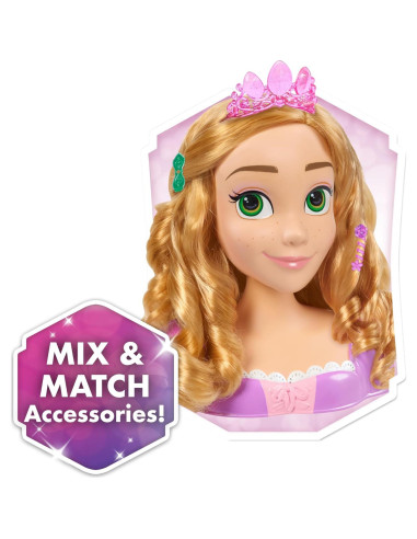 Cabeza de Estilo Rapunzel Disney Princess 20 cm 14 Accesorios