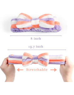 8 Bandas de Maquillaje para Spa 3 Nutrias - Microfibra Suave 2