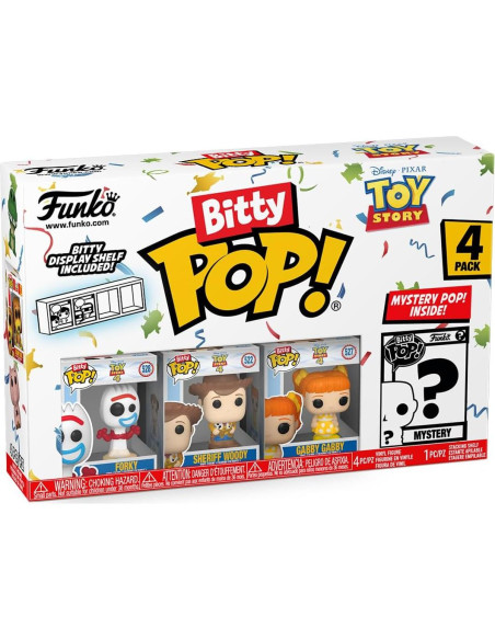 Funko Bitty Pop Toy Story 4PK - Forky, Woody, Gabby Gabby y figura misteriosa