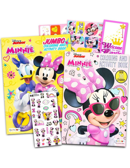 Set de libros para colorear Disney Minnie Mouse - 2 libros y pegatinas Set de libros para colorear Disney Minnie Mouse - 2 libros y pegatinas