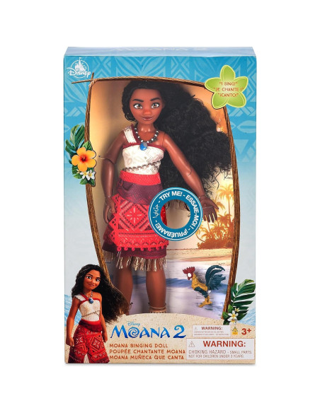 Muñeca Cantante Moana 2 Disney con Vestuario y Heihei