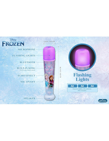 Micrófono de Karaoke eKids Frozen Bluetooth para Niños