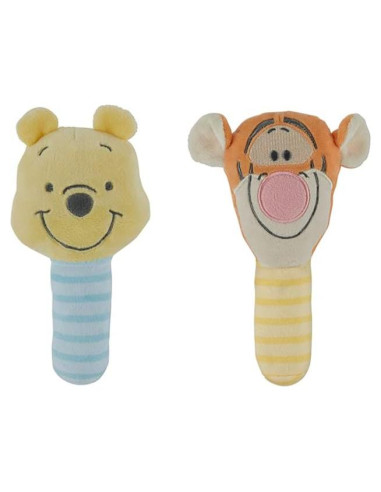 Conjunto de Sonajeros de Peluche Disney Winnie The Pooh y Tigger - Pack de 2