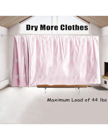 Cuerda Retráctil para Ropa Bakala 4.2m Doble Ajustable Blanco