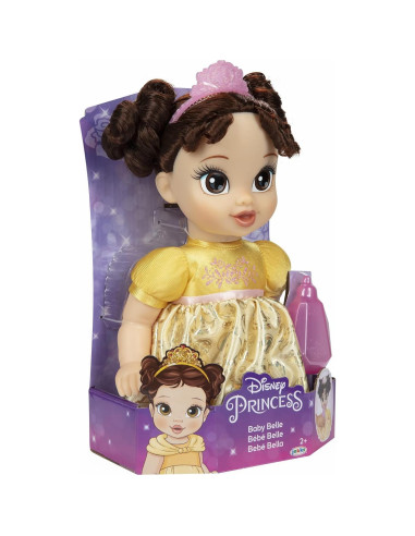Muñeca Bebé Disney Princess Belle con Biberón y Tiara