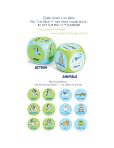 Juego de Dados Wackadoo Bluey - Diversión Familiar 36 Combinaciones 2