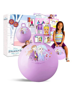 Pelota Saltarina Disney Frozen 38 cm con Mango y Calcomanías