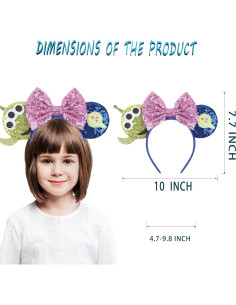 Diadema de orejas de ratón Toy Story con moño alienígena 2