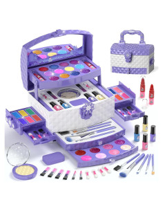Set de Maquillaje para Niñas PERRYHOME 56 Pcs Lavable No Tóxico