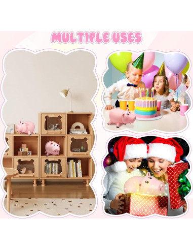 Alcancía Cerdo Rosa BewthU 19 cm Juguete Regalo Niños