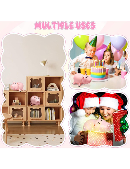 Alcancía Cerdo Rosa BewthU 19 cm Juguete Regalo Niños