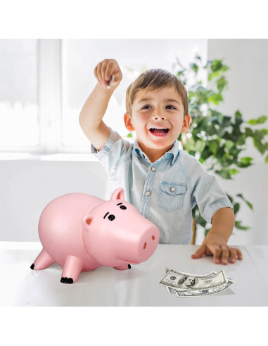 Alcancía Cerdo Rosa BewthU 19 cm Juguete Regalo Niños