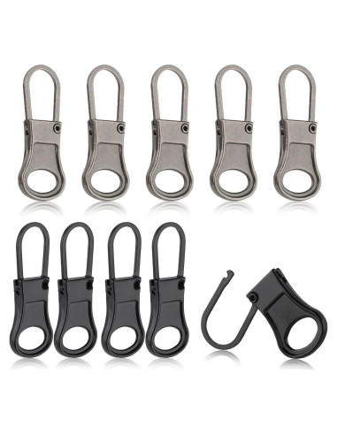 10 Piezas Tiradores de Cremallera Desmontables Ouligay