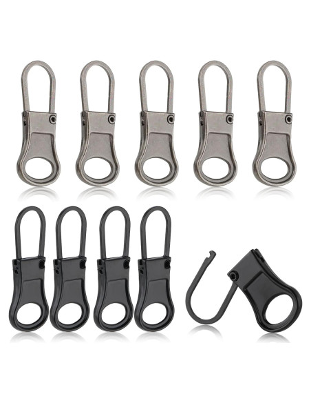 10 Piezas Tiradores de Cremallera Desmontables Ouligay