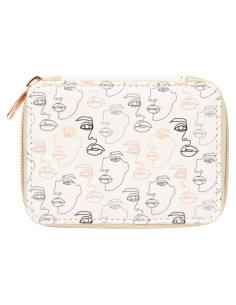 Funda para Pastillas Miamica Beige con Organizador Removible 8 Días