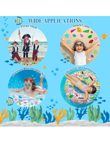 Set de Juguetes de Buceo MGparty 24 Gemas Coloridas con Caja