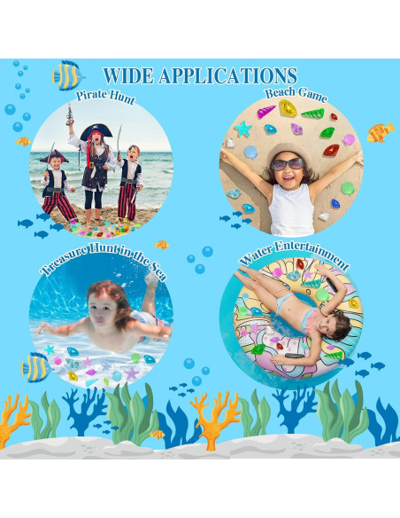 Set de Juguetes de Buceo MGparty 24 Gemas Coloridas con Caja