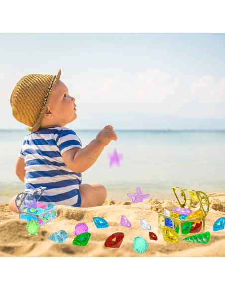 Set de Juguetes de Buceo MGparty 24 Gemas Coloridas con Caja