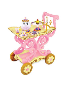 Juego de Carrito de Té Disney La Bella y la Bestia - Lumiere, Sra. Potts, Chip