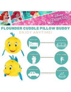 Almohada de Peluche Flounder La Sirenita Franco 28x39 cm 2