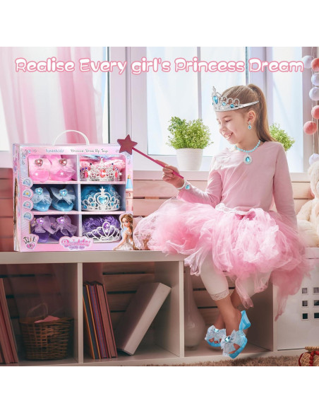 Kit de Disfraces de Princesa YasinKidz con Maquillaje Lavable Kit de Disfraces de Princesa YasinKidz con Maquillaje Lavable