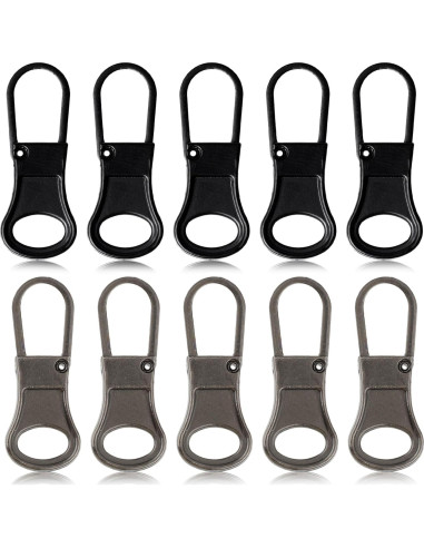 10 Piezas Tiradores de Cremallera Desmontables Ouligay