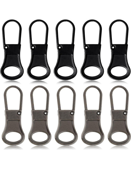 10 Piezas Tiradores de Cremallera Desmontables Ouligay