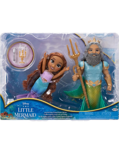 Muñeca Ariel y Rey Tritón Disney La Sirenita 15.24 cm Set