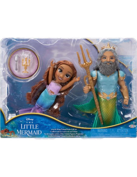 Muñeca Ariel y Rey Tritón Disney La Sirenita 15.24 cm Set
