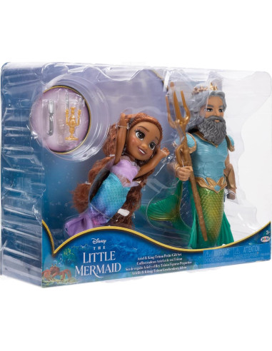Muñeca Ariel y Rey Tritón Disney La Sirenita 15.24 cm Set
