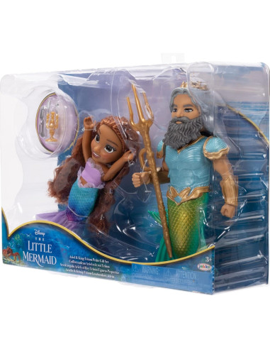 Muñeca Ariel y Rey Tritón Disney La Sirenita 15.24 cm Set
