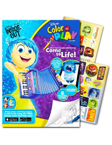 Libro para Colorear Disney Pixar Intensamente con Pegatinas