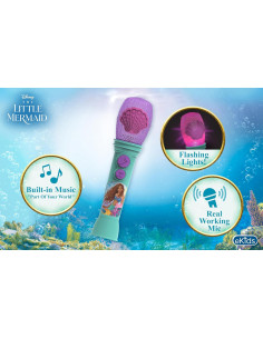 Micrófono Infantil eKids La Sirenita con Música y Luces 2