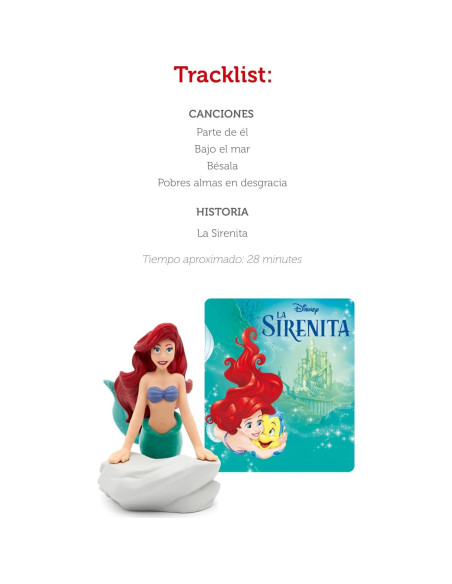 Figurita de Audio Tonies Ariel La Sirenita 28 min Español Figurita de Audio Tonies Ariel La Sirenita 28 min Español