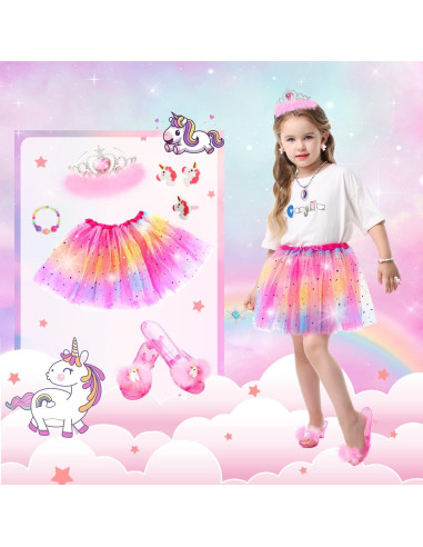 Conjunto de Disfraz de Princesa para Niñas - 3 Temas