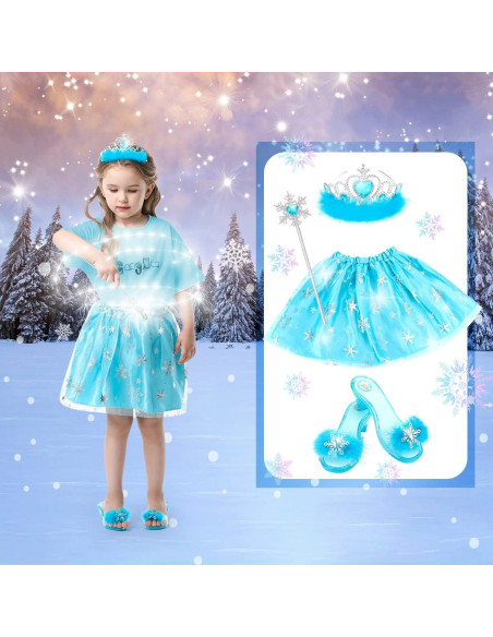 Conjunto de Disfraz de Princesa para Niñas - 3 Temas