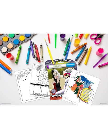 Libro para Colorear Disney Villanos Bendon 50490 con Marcador