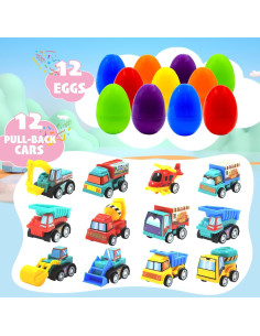 12 Huevos de Pascua con Vehículos Retroceso Shantou 8 cm 2
