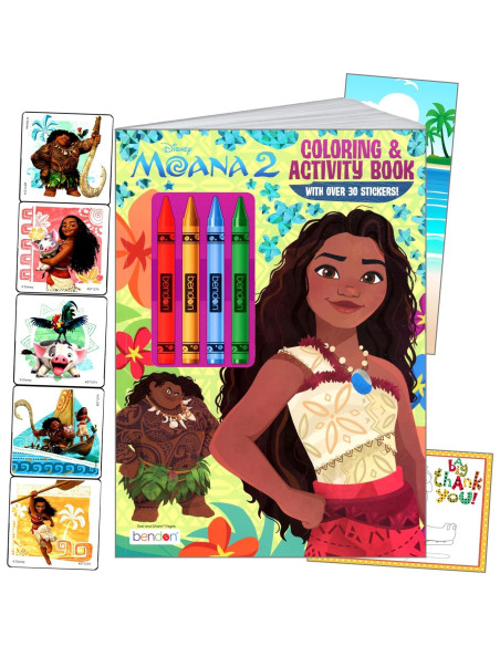 Libro para Colorear Disney Moana + Stickers y Colgador Libro para Colorear Disney Moana + Stickers y Colgador