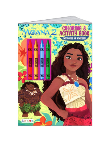 Libro para Colorear Disney Moana + Stickers y Colgador
