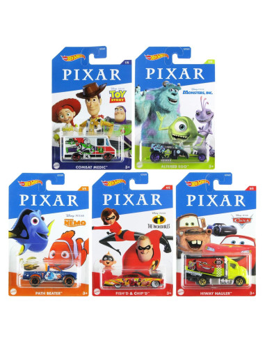 Hot Wheels Paquete 5 Disney Pixar Toy Story y más