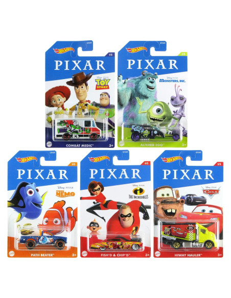 Hot Wheels Paquete 5 Disney Pixar Toy Story y más