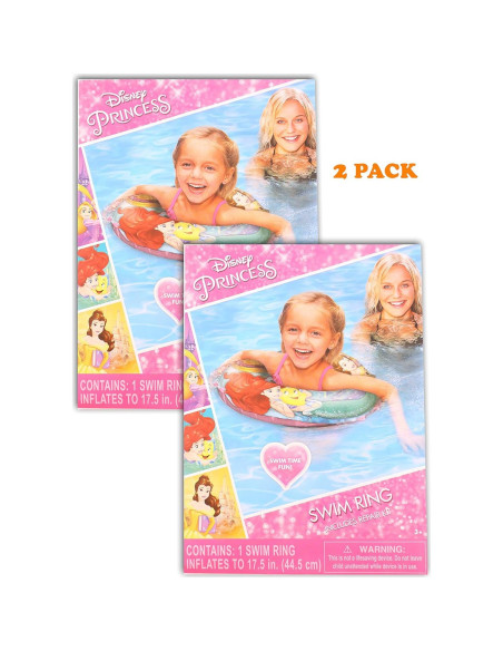 Anillo de natación inflable Disney Princesa 44.5 cm - 2 unidades