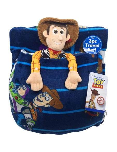 Set de viaje Jay Franco Toy Story 3 piezas manta almohada peluche Set de viaje Jay Franco Toy Story 3 piezas manta almohada peluche