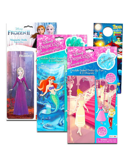 Kit de Vestir Muñecas Magnéticas Disney 25 Piezas Ariel y Frozen Kit de Vestir Muñecas Magnéticas Disney 25 Piezas Ariel y Frozen