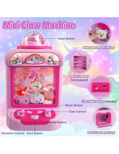 Máquina de Garras TingingYuli Unicornio con 20 Juguetes 2