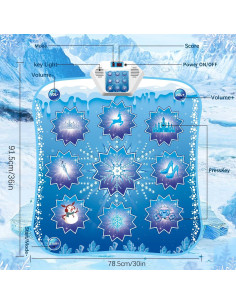 Alfombra de Baile Electrónica Frozen - 5 Modos, Luz LED, 0.65 kg 2