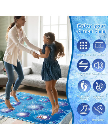 Alfombra de Baile Electrónica Frozen - 5 Modos, Luz LED, 0.65 kg