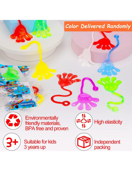 40 Piezas Manos Pegajosas Thremhoo Juguetes para Fiesta Infantil