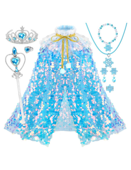 Conjunto de Princesa de Nieve OHARLOBE para Niñas 4-6 Años